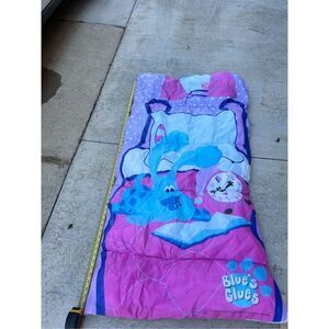 Blues Clues 1999 sleeping bag Clock Bed Viacom (Faded)53x27"